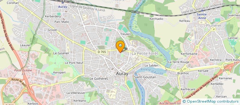 localisation de l'entreprise A.G.2.M GEOMETRES EXPERTS à AURAY