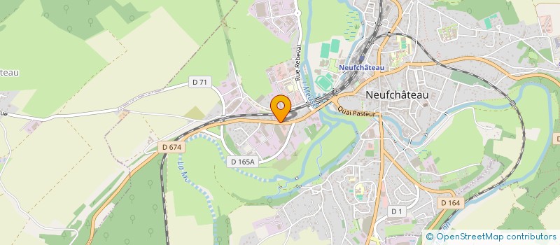 localisation de l'entreprise A.G.A.  NEUFCHATEAU