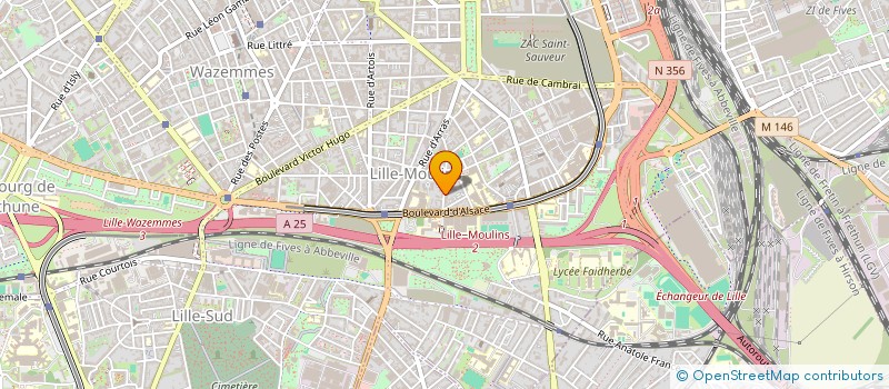 localisation de l'entreprise A.G.A à LILLE