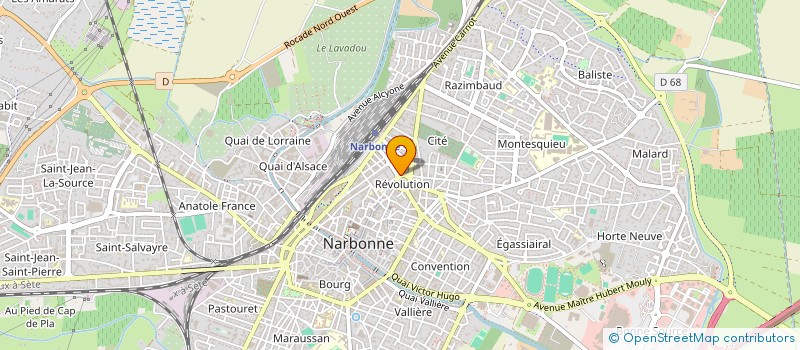 localisation de l'entreprise A.G.A  NARBONNE