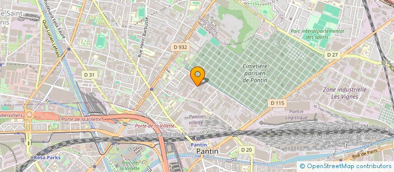 localisation de l'entreprise A.G.B  PANTIN