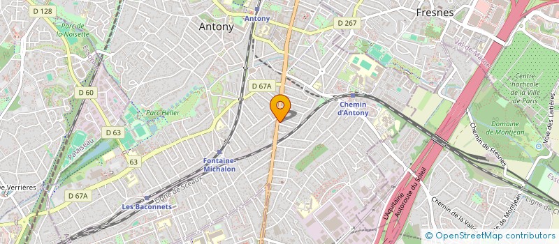 localisation de l'entreprise A.G.B. DIFFUSION à ANTONY