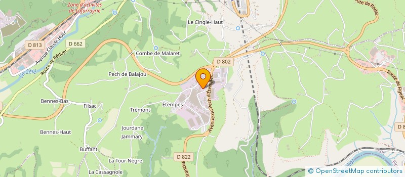 localisation de l'entreprise A.G.C.I.E. à FIGEAC