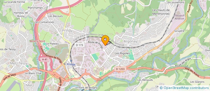 localisation de l'entreprise A.G.C.I.M. à ARGONAY