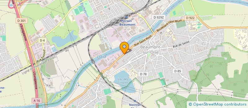 localisation de l'entreprise A.G.C.SERVICES  BEAUMONT-SUR-OISE