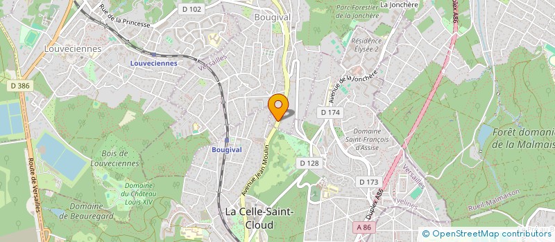 localisation de l'entreprise A.G.D.F.  BOUGIVAL