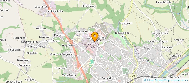 localisation de l'entreprise A.G.D.T. à LANDERNEAU