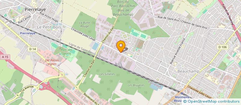 localisation de l'entreprise A G E 2000  BEAUCHAMP