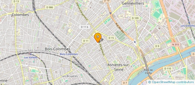 localisation de l'entreprise A.G.E à ASNIERES-SUR-SEINE