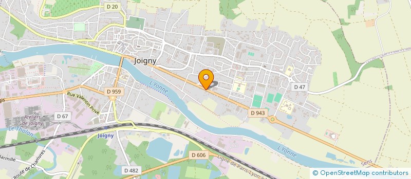 localisation de l'entreprise A.G.E. à JOIGNY