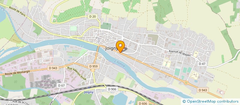 localisation de l'entreprise A.G.E.L.E.C. à JOIGNY