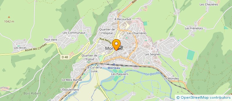 localisation de l'entreprise A.G.E.S.  MORTEAU