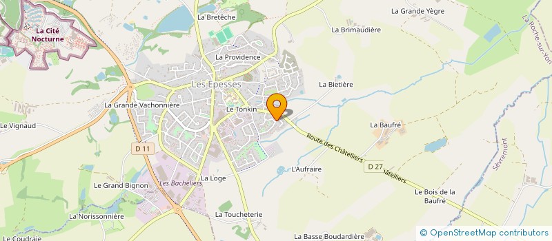 localisation de l'entreprise A.G.E.S.  LES EPESSES