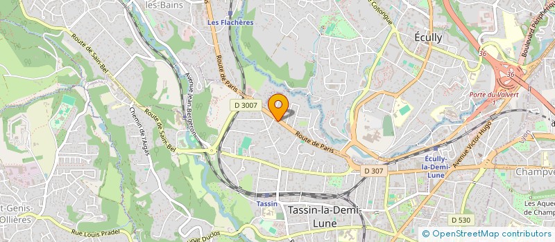 localisation de l'entreprise A.G. ELECTRONIQUE  TASSIN-LA-DEMI-LUNE