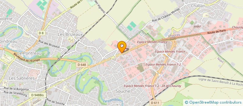 localisation de l'entreprise A.G. ETUDES à NIORT