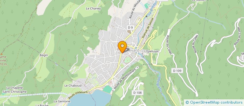 localisation de l'entreprise A.G.FINANCE  ALLEVARD