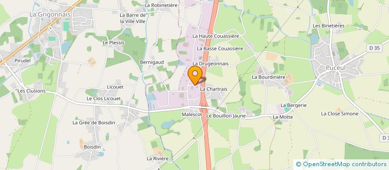 localisation de l'entreprise A.G.H.  PUCEUL
