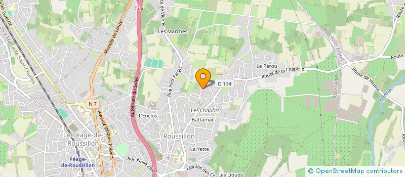 localisation de l'entreprise A.G.I.R.E  ROUSSILLON