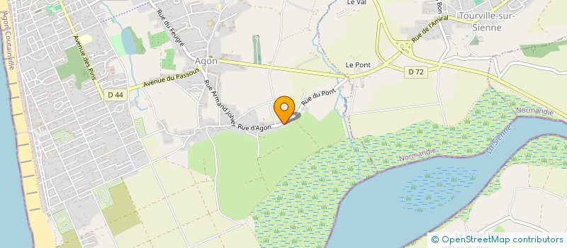 localisation de l'entreprise A.G.J.F. HOLDING  AGON-COUTAINVILLE