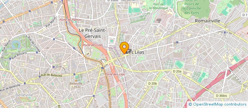localisation de l'entreprise A.G.L. à LES LILAS