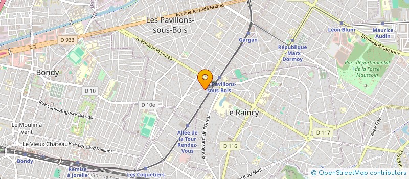 localisation de l'entreprise A.G.L à ROSNY-SOUS-BOIS