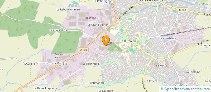 localisation de l'entreprise A G L CONCEPT à LES HERBIERS