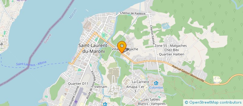 localisation de l'entreprise A&G LOCATION à SAINT-LAURENT-DU-MARONI