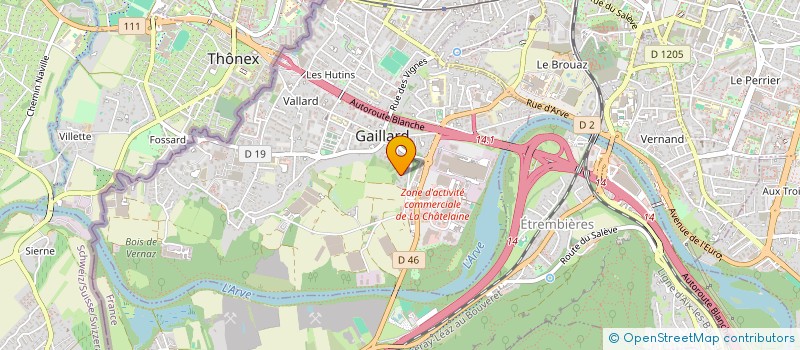 localisation de l'entreprise A G M à GAILLARD