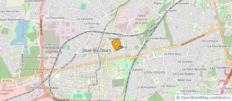 localisation de l'entreprise A.G.M. INTERNATIONAL EURL  JOUE-LES-TOURS