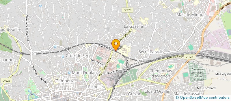 localisation de l'entreprise A.G. MIROITERIE à NIMES