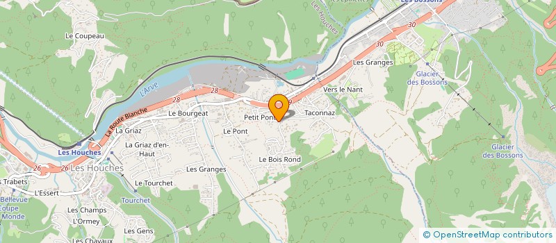 localisation de l'entreprise A.G.O.M.A.  LES HOUCHES