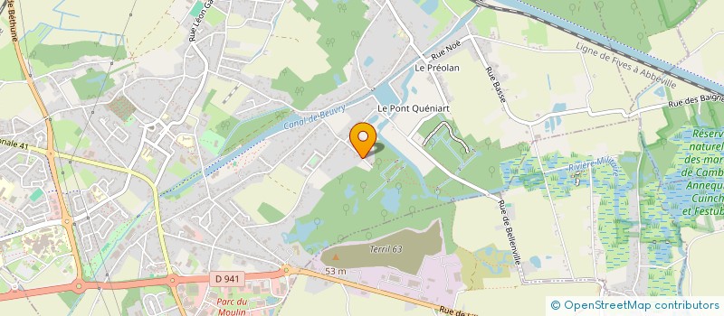 localisation de l'entreprise A.G.P. à BEUVRY