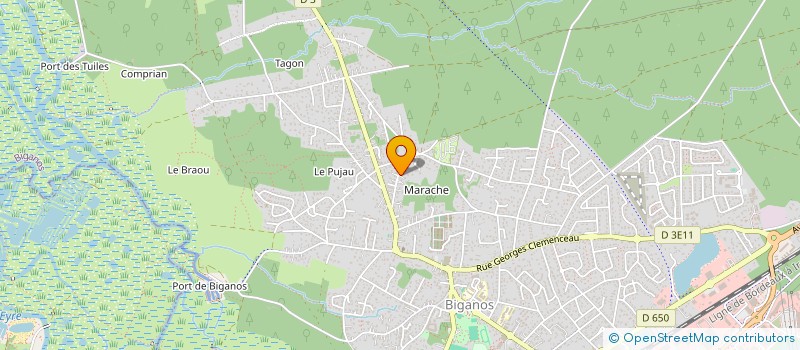 localisation de l'entreprise A.G.P  BIGANOS