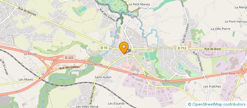 localisation de l'entreprise A.G. PLOMBERIE à YFFINIAC