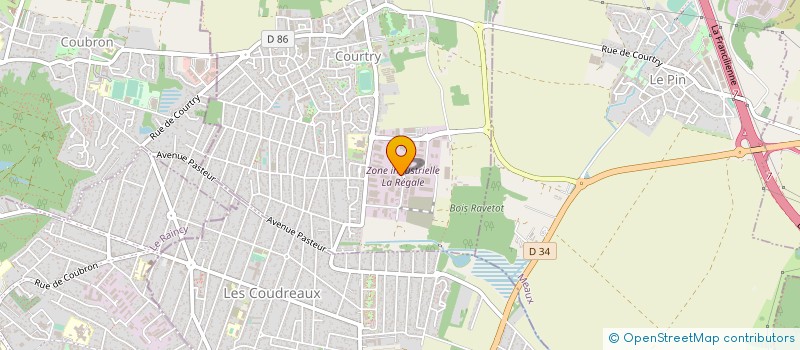 localisation de l'entreprise A.G.PRIM à COURTRY