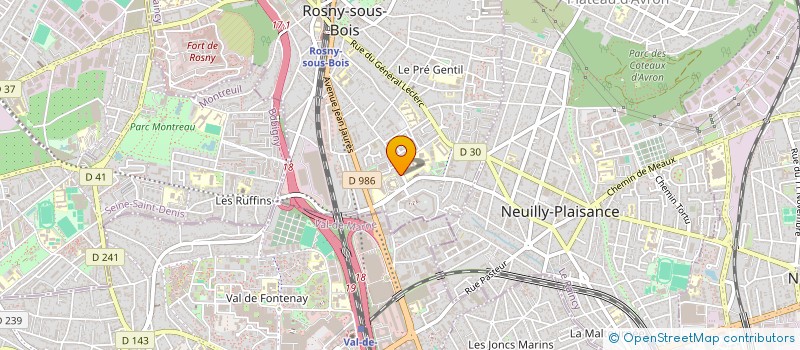 localisation de l'entreprise A G S à ROSNY-SOUS-BOIS