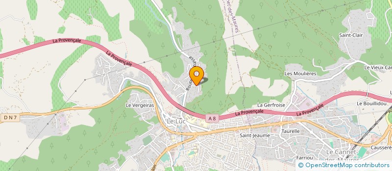 localisation de l'entreprise A.G.S.V.  LE LUC