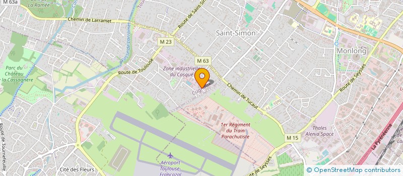 localisation de l'entreprise A.G.T.C.  CUGNAUX