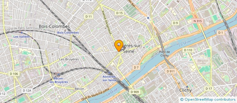 localisation de l'entreprise A.G.T.I.  ASNIERES-SUR-SEINE