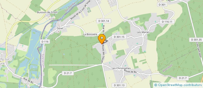 localisation de l'entreprise A.G.T.P. à SOREL-MOUSSEL