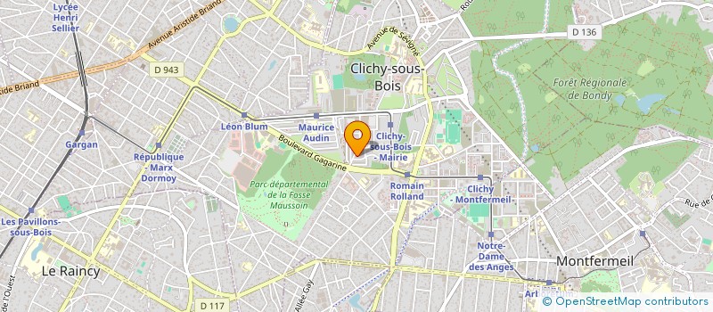 localisation de l'entreprise A&G TRANS à CLICHY-SOUS-BOIS