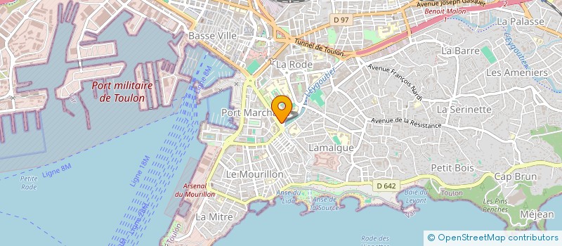 localisation de l'entreprise A.G. TRANSFERTS  TOULON