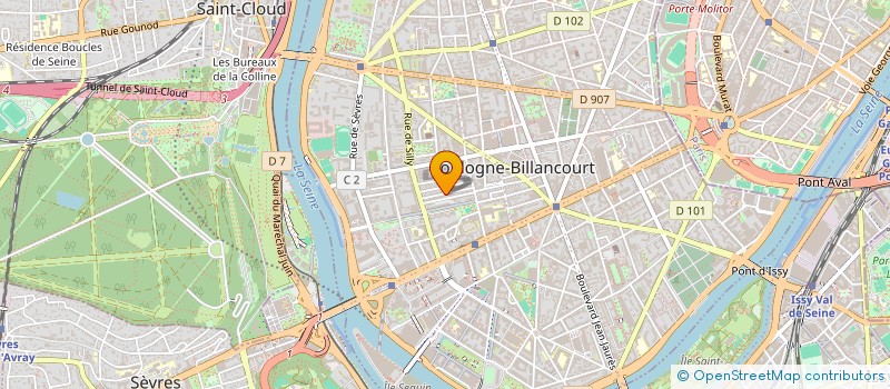 localisation de l'entreprise A.G.V. à BOULOGNE-BILLANCOURT