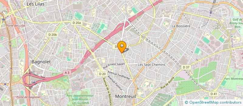localisation de l'entreprise A+GLASS MONTREUIL à MONTREUIL