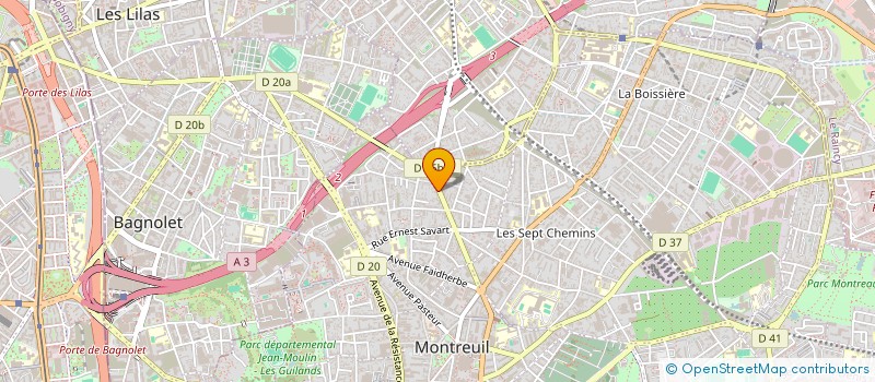 localisation de l'entreprise A GLASS MONTREUIL  MONTREUIL