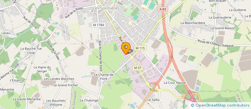 localisation de l'entreprise A GRAPH PUBLICITE  LES SORINIERES