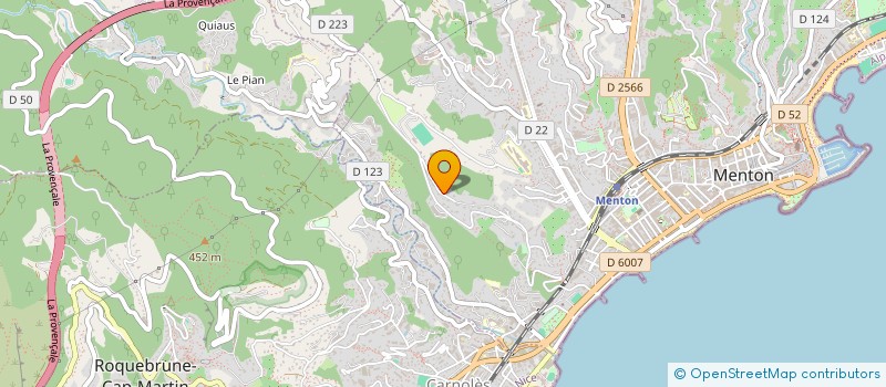 localisation de l'entreprise A GUARA JAZZ  MENTON