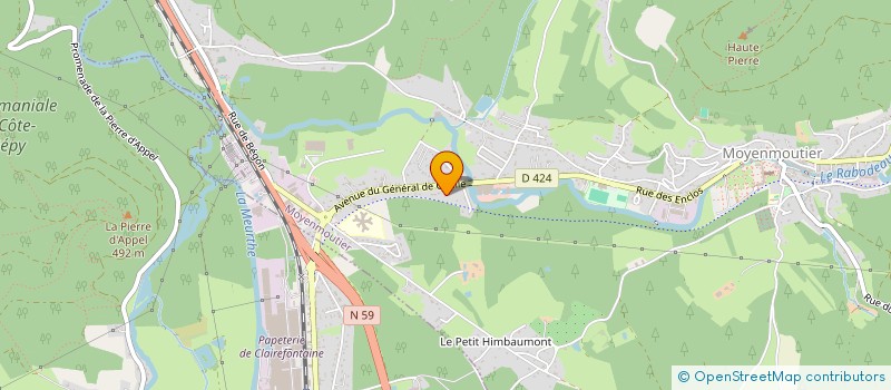 localisation de l'entreprise A.H.  MOYENMOUTIER