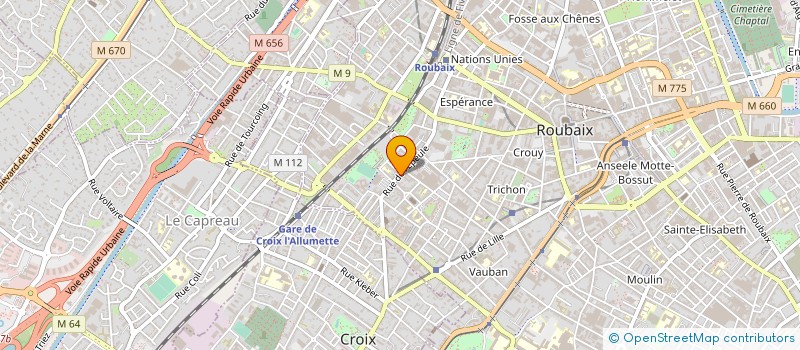 localisation de l'entreprise A.H.B.E  ROUBAIX