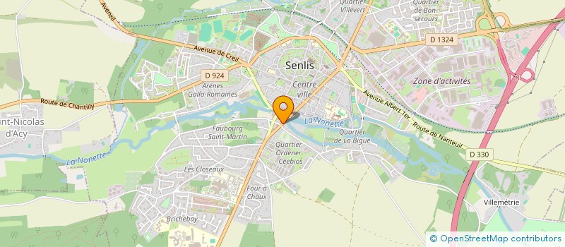 localisation de l'entreprise A.H.B. WORK  SENLIS